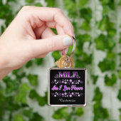 マンI愛する花ピンク文字 キーホルダー (手)