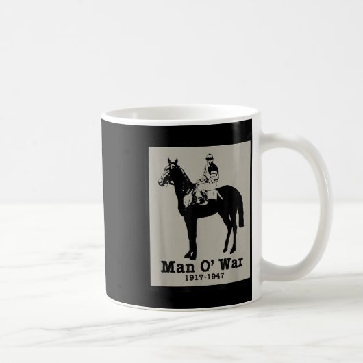 マンO戦争ヴィンテージ競走馬 コーヒーマグカップ (右)