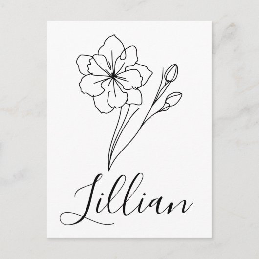 マーちの誕生花は水仙だね ポストカード (正面)