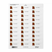 マーアンドポニー差出人住所ラベル ラベル (フルシート)