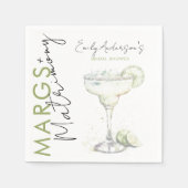 マーエレガントグモダンと結婚ブライダルシャワー スタンダードカクテルナプキン (正面)