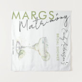 マーエレガントグモダンと結婚ブライダルシャワー タペストリー (正面(横))