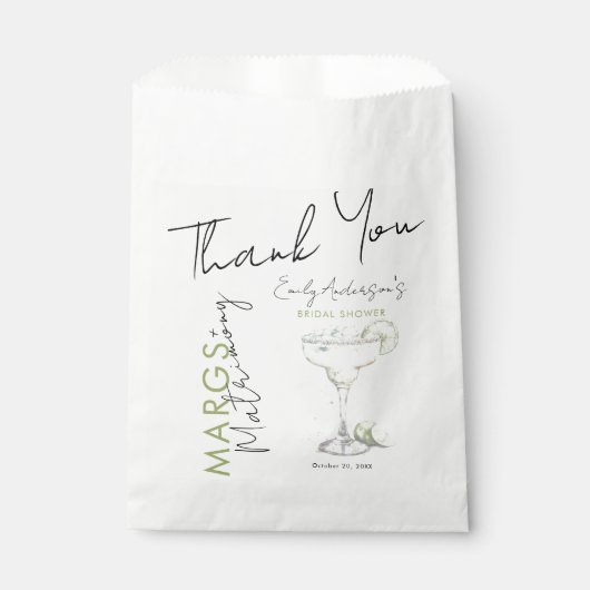 マーエレガントグモダンと結婚ブライダルシャワー フェイバーバッグ (正面)