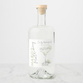 マーエレガントグモダンと結婚ブライダルシャワー リキュールボトルラベル (正面)
