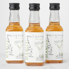 マーエレガントグモダンと結婚ブライダルシャワー リキュールボトルラベル