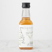 マーエレガントグモダンと結婚ブライダルシャワー リキュールボトルラベル (正面)