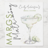 マーエレガントグモダンと結婚ブライダルシャワー ワインラベル (シングルラベル)