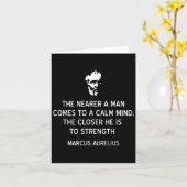マーカスによる冷静な心と強さにストイシズム引用文 カード (黄色い花)