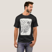 マーカスアウレリウス引用文ウィズフェザーイラストレーション Tシャツ (正面フル)