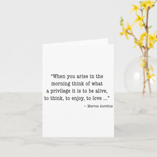 マーカスアウレリウス引用文ティーが発生し、愛ストイックファイ カード (黄色い花)