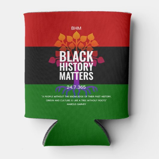 マーカスガーベイ引用文 缶クーラー (正面)