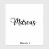 マーカス名 – 手書き書道 シール (シート)