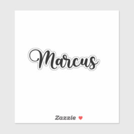 マーカス名 – 手書き書道 シール