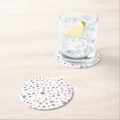 マーカス紙吹雪ウォーターカラードット紙コースター ラウンドペーパーコースター (インサイチュ)