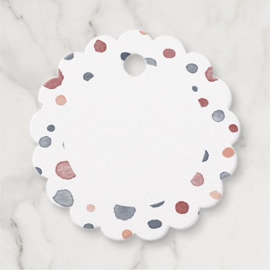 マーカス紙吹雪水彩ドットメッセージカード フェイバータグ (正面)