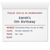 マーカス紙吹雪水彩画ドット誕生日招待状 (内部横(下))