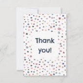 マーカス紙吹雪水色ドットサンキューカード サンキューカード (正面)