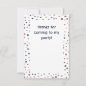マーカス紙吹雪水色ドットサンキューカード サンキューカード (裏面)