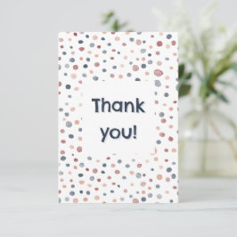 マーカス紙吹雪水色ドットサンキューカード サンキューカード
