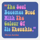 マーカス・アウレリウスの思考が私たちの魂を彩る スクエアシール (正面)