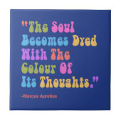 マーカス・アウレリウスの思考が私たちの魂を彩る タイル (正面)
