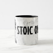 マーカス·アウレリウス·ストイック·オン! ツートーンマグカップ (中央)