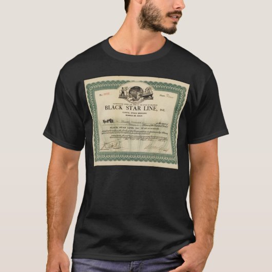 マーカス・ガーヴィー黒スターTシャツ Tシャツ (正面)