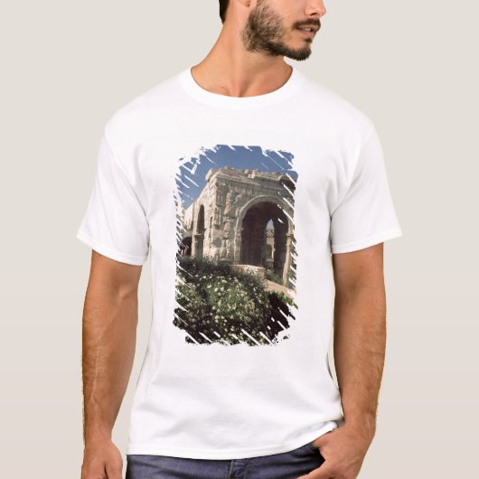 マーカスAureliusおよびLuciusの四方アーチ Tシャツ (正面)