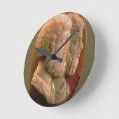 マーカスAurelius (121-180)およびLuciを描写するカメオ ラウンド壁時計 (傾斜)