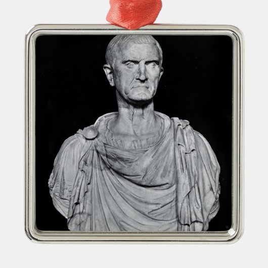 マーカスLicinius Crassusのバスト メタルオーナメント (正面)