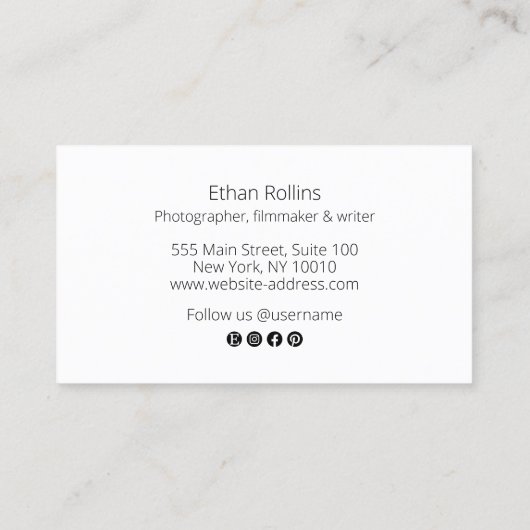 マーカッコいいはっきりしたカ署名スクリプトフォントBusiness Ca 名刺 (裏面)