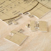 マーカトル投影のワールドマップ ジグソーパズル (側面)