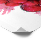 マーカースケッチ、ワイングラス、ボトル、ブドウ ポスター (角)