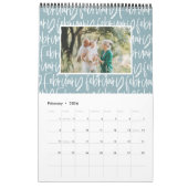 マーカーモダンペン写真スクリプト虹カレンダー カレンダー (2月 2026)