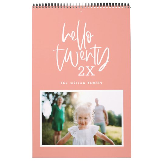 マーカーモダンペン写真スクリプト虹カレンダー カレンダー (カバー)