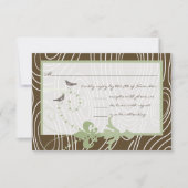 マーガリタグリーン褐色木粒鳥の反応 出欠カード (正面)