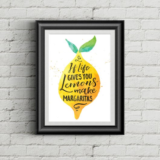 マーガリタスウォーターおもしろいカラードリンク引用文アートの作成 ポスター