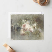 マーガレタ・ルーゼンブームによるバラ付き花瓶(1853 - ノートカード (正面/裏面インサイチュ)