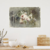 マーガレタ・ルーゼンブームによるバラ付き花瓶(1853 - ポスター (キッチン)