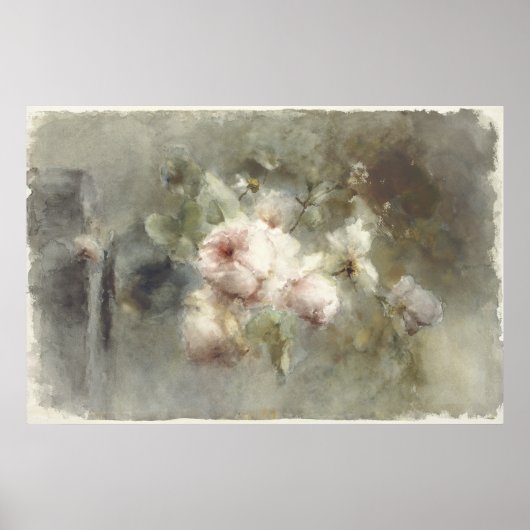 マーガレタ・ルーゼンブームによるバラ付き花瓶(1853 - ポスター (正面)