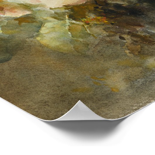 マーガレタ・ローゼンブームによる花瓶のバラ ポスター (角)