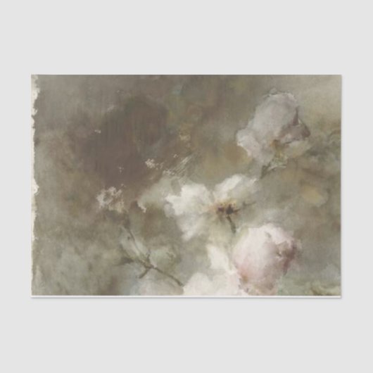 マーガレタ・ローゼンブームのバラが入った花瓶 薄葉紙 (正面)