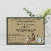 マーガレットと馬蹄のBBQ ウェディングパーティ 招待状 (スタンド正面)