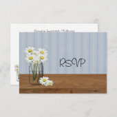 マーガレットのメイソンジャー 結婚式の招待状への返信 招待状 (正面/裏面)