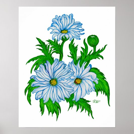 マーガレットの花 ポスター (正面)