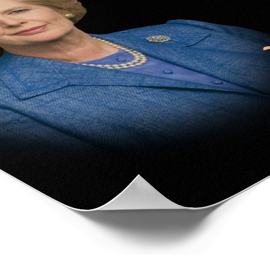 マーガレットサッチャー引用文オン思考とアイディア ポスター (角)