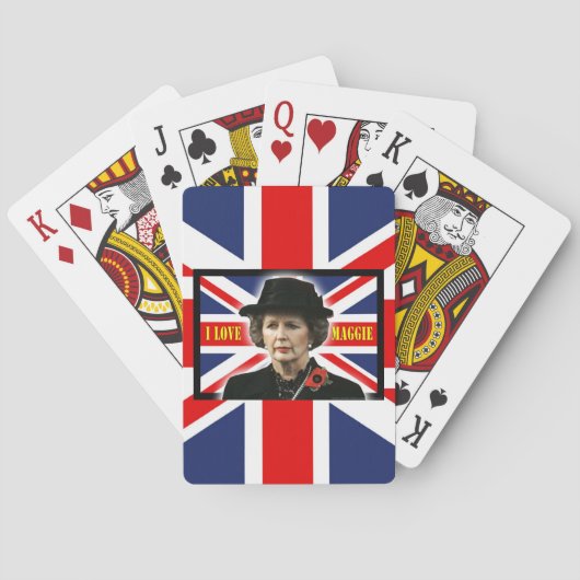 マーガレットサッチャーIラブマギー トランプ (裏面)