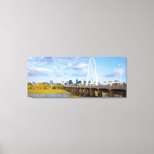 マーガレット狩りブリッジ，ダラス，テキサス州 キャンバスプリント (正面)