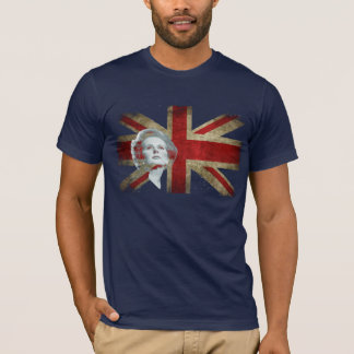 マーガレット・サッチャーおよびイギリス旗 Tシャツ