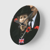 マーガレット・サッチャー首相 ラウンド壁時計 (傾斜)